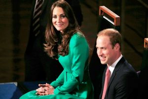 Kate Middleton wearing an emerald green Catherine Walker coat dress in Canberra - royal tour 2014.jpg